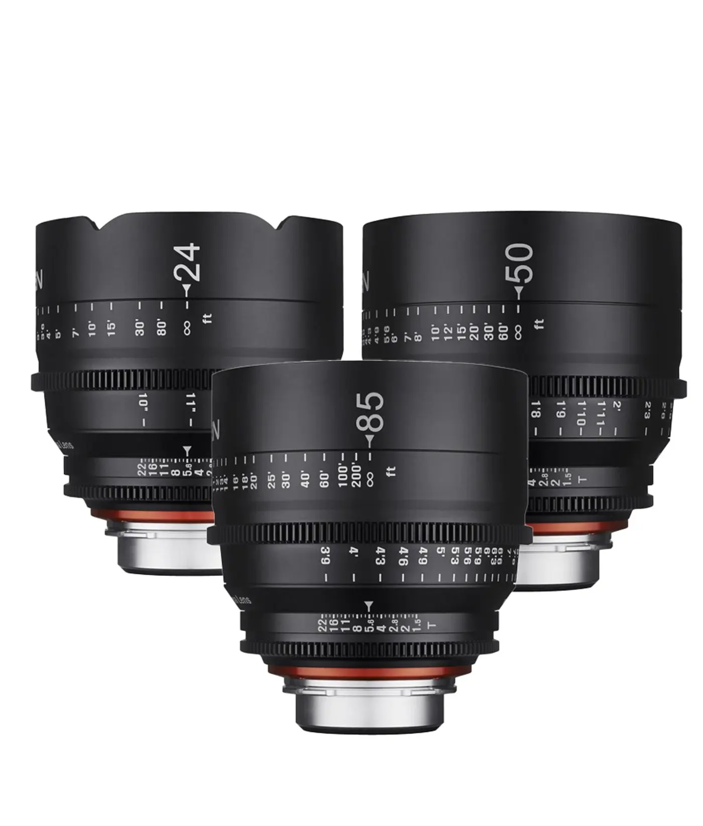 Xeen – zestaw 24, 50 i 85 mm T1.5